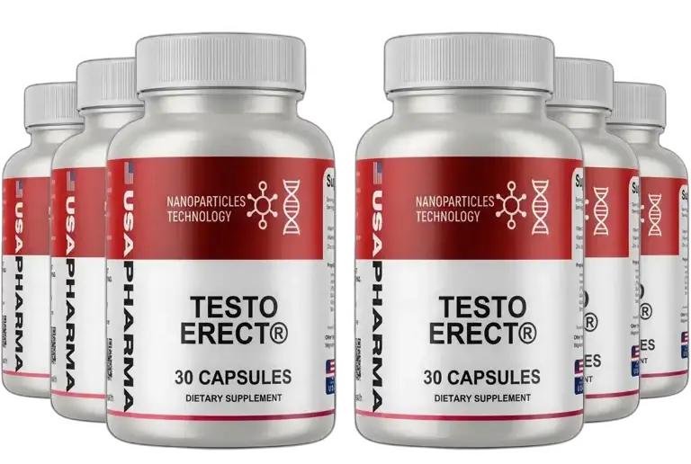 TestoErect capsule supplement bottles